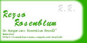 rezso rosenblum business card